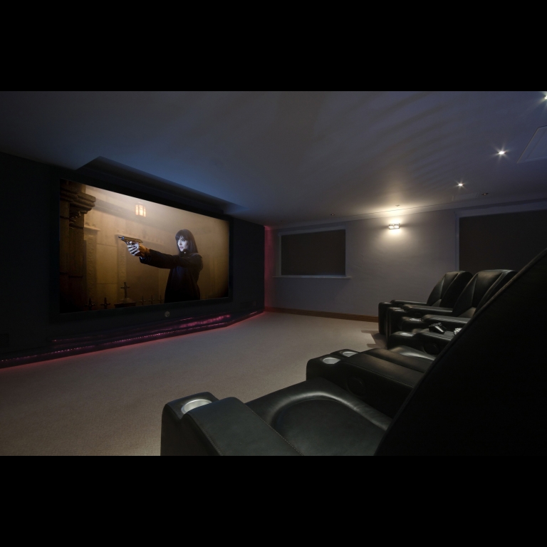 Artcoustic Spitfire Venue speakers and Spitfire Subwoofers installed in a dedicated private cinema 