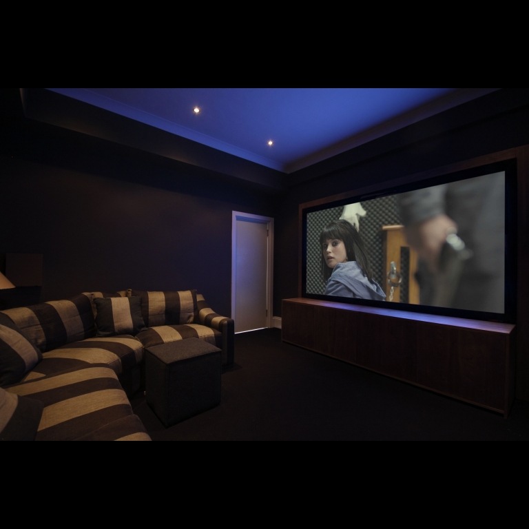 Artcoustic Spitfire Monitor speakers and Spitfire Subwoofers installed in a dedicated private cinema 