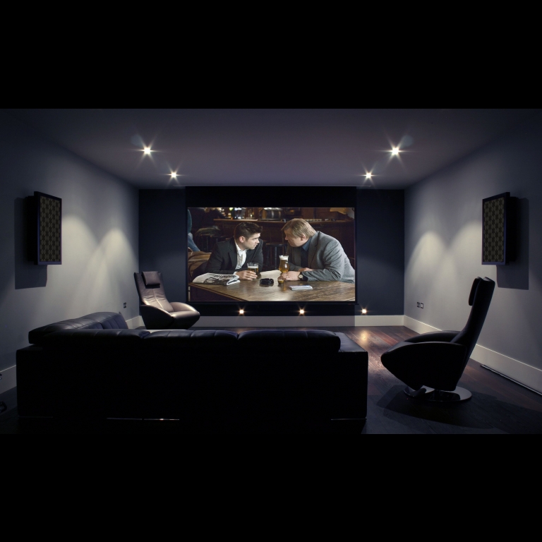 Artcoustic Spitfire Monitor speakers and Spitfire Subwoofers installed in a dedicated private cinema 