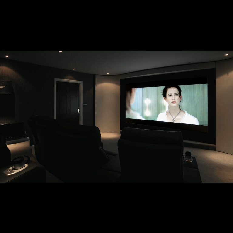 Artcoustic Spitfire Monitor speakers and Spitfire Subwoofers installed in a dedicated private cinema 